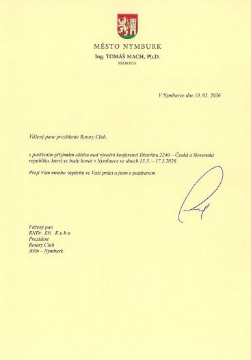 Záštita starosty nymburka