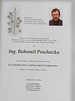 Zemřel člen klubu Bohumil Procházka