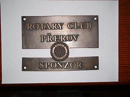 Slavnostní odhalení desky  ROTARY CLUB  sponzor