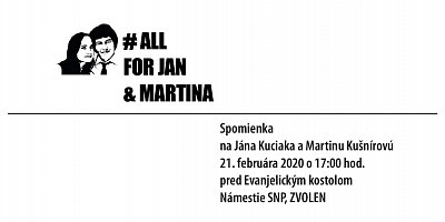 Spomienka na Jána Kuciaka a Martinu Kušnírovú