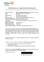 Predbežná správa verejná zbierka