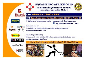 Benefiční squashový turnaj pro Malawi